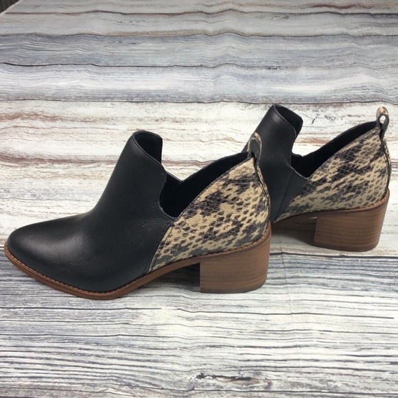 1.State IDana Ankle Boot Black/Snake Print Sz 7M - Picture 4 of 12